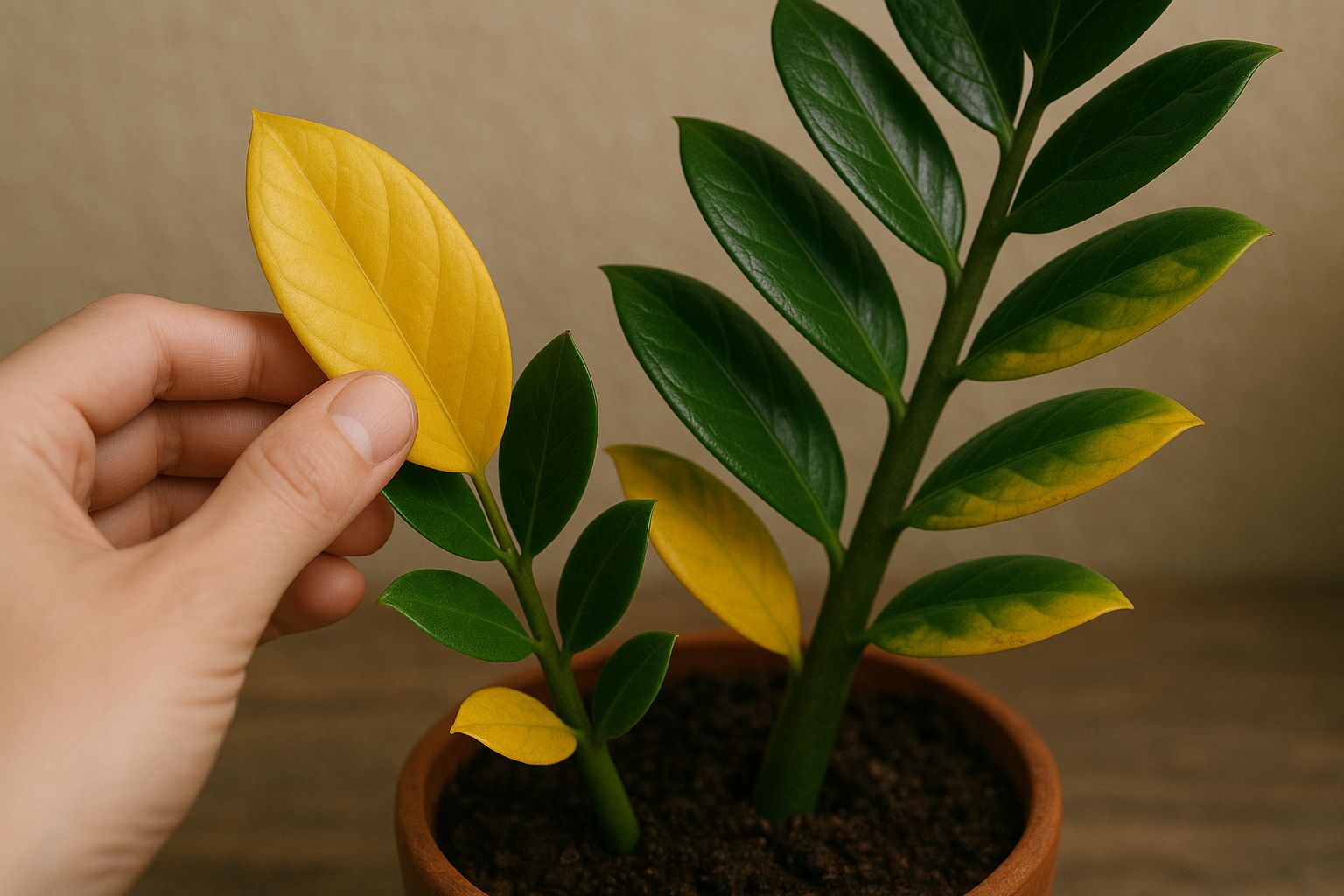 Gelbe Blätter an deiner Glücksfeder: Was tun?