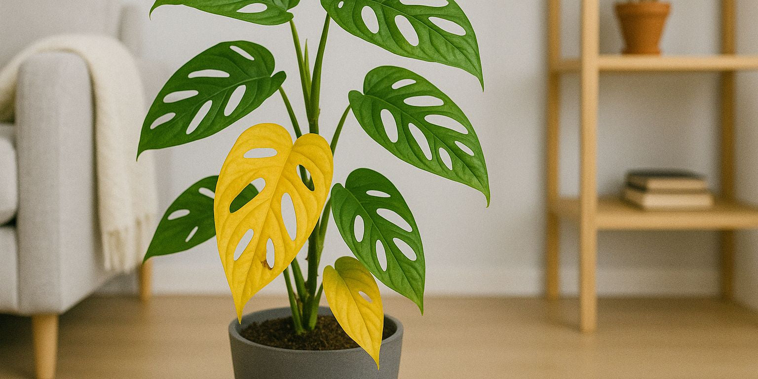 Monstera Adansonii bekommt gelbe Blätter: Was steckt dahinter?