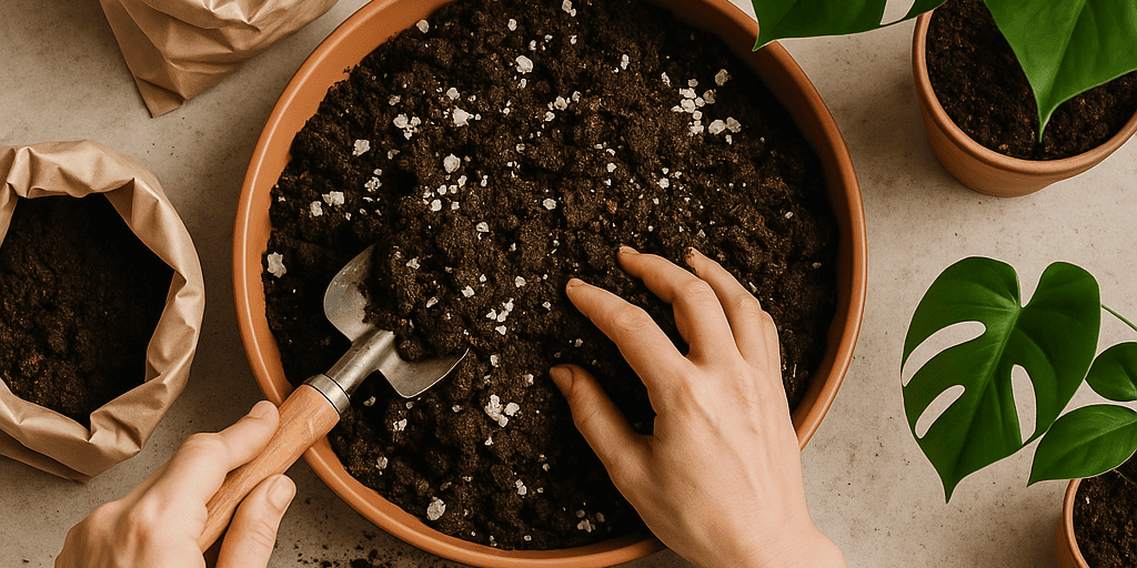 Monstera Erde mischen