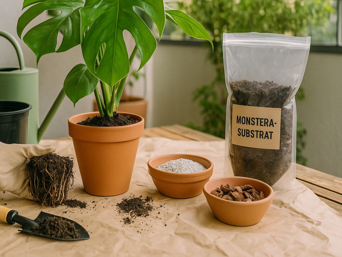 Welche Erde brauchst du zum Umtopfen von Monsteras?