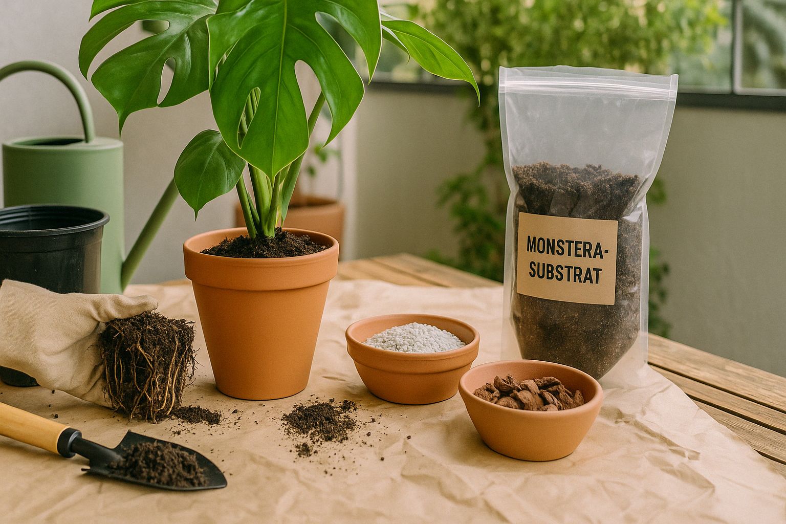 Welche Erde brauchst du zum Umtopfen von Monsteras?