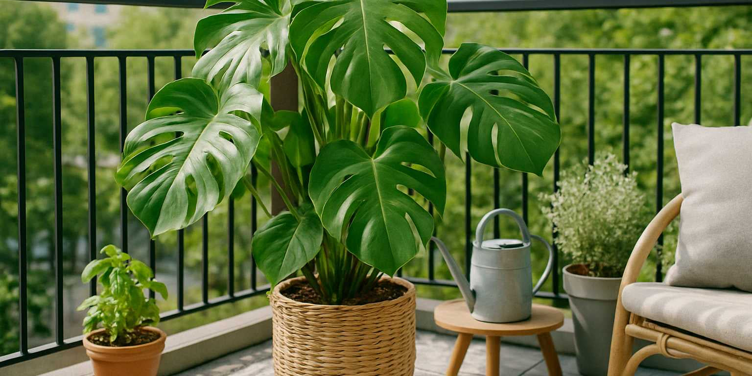 Monstera auf dem Balkon: So gedeiht dein Fensterblatt draußen