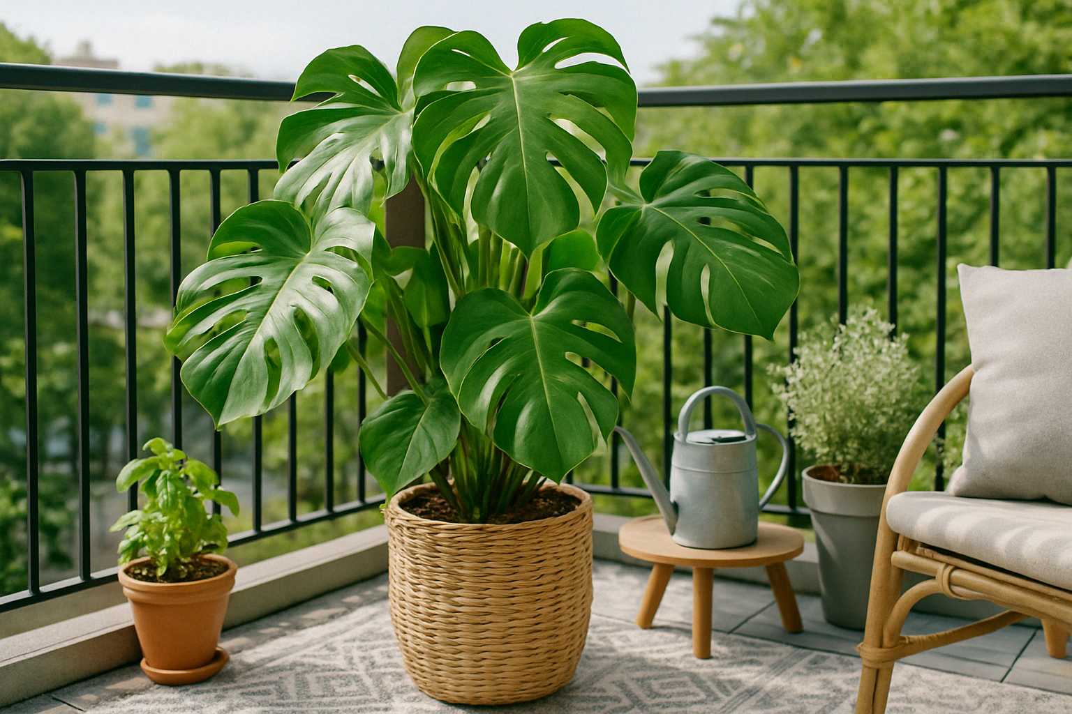Monstera auf dem Balkon: So gedeiht dein Fensterblatt draußen