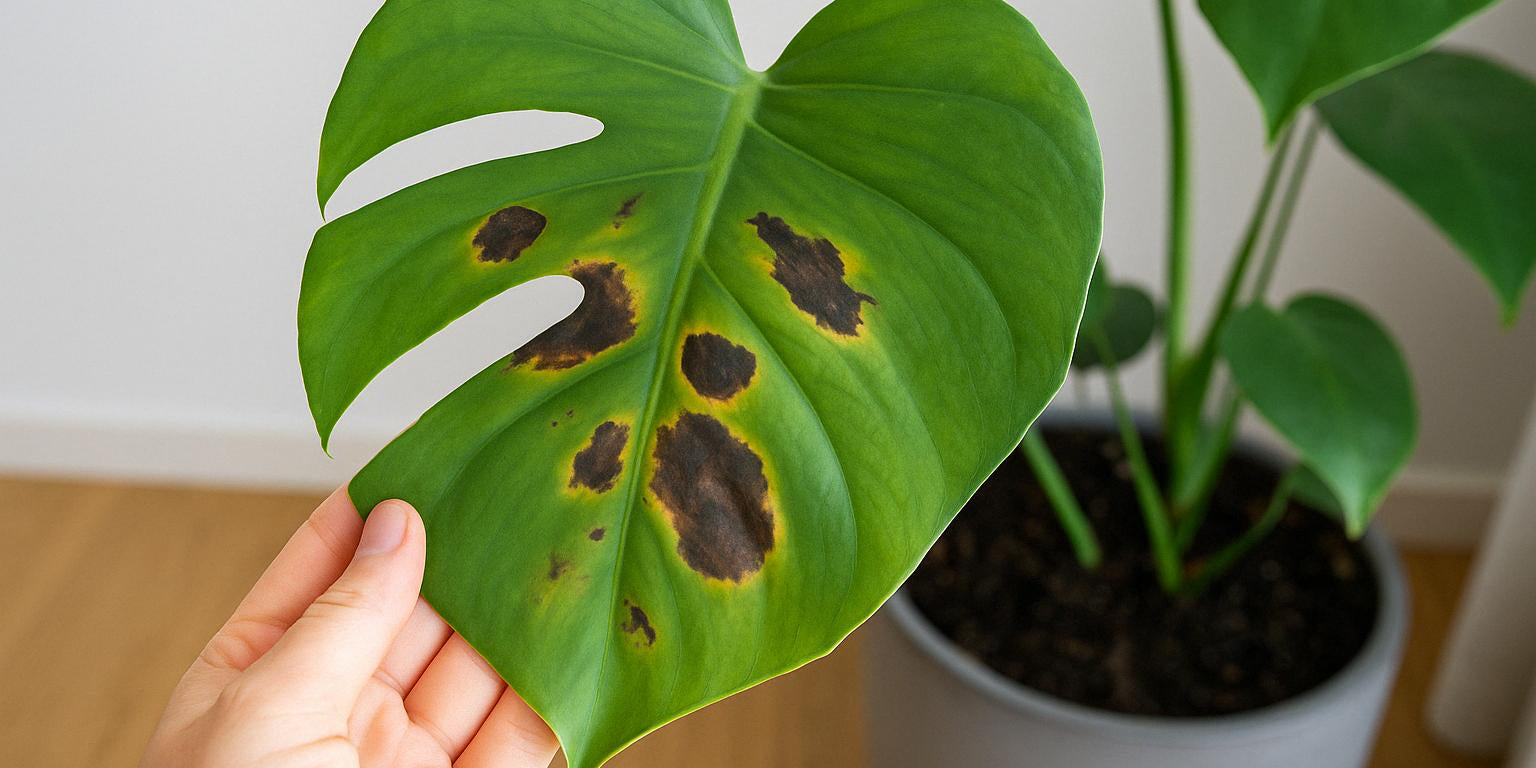 Monstera mit dunklen Flecken: Ursachen und Lösungen