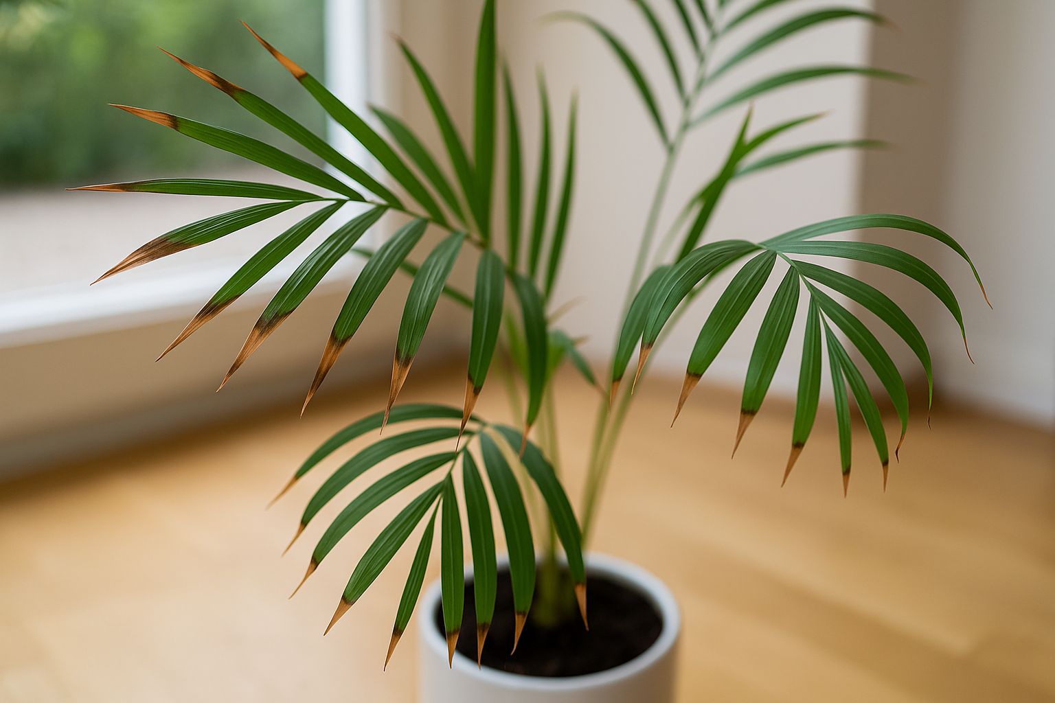 Warum bekommen Palmen braune Spitzen?