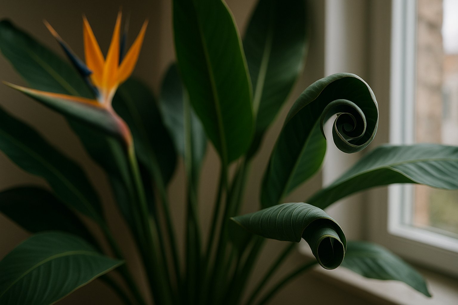 Warum rollen sich die Blätter deiner Strelitzie ein?