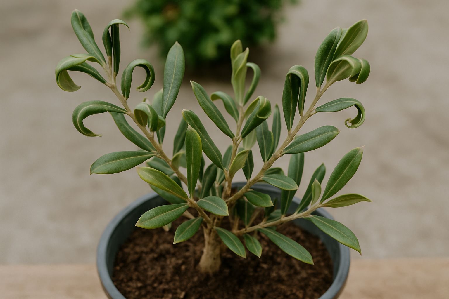 Wenn sich Pflanzenblätter trotz Gießen einrollen