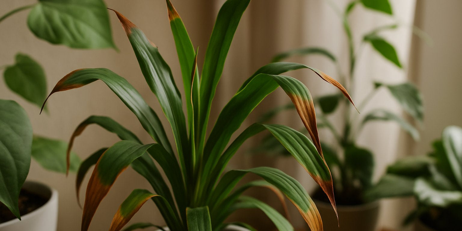 Braune Blattspitzen bei Zimmerpflanzen: Was tun?