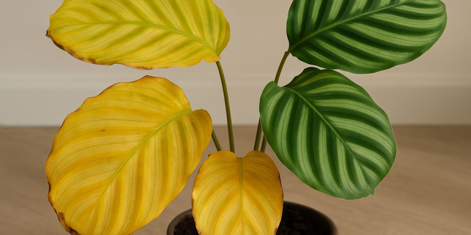 Gelbe Blätter bei deiner Calathea: Was tun?