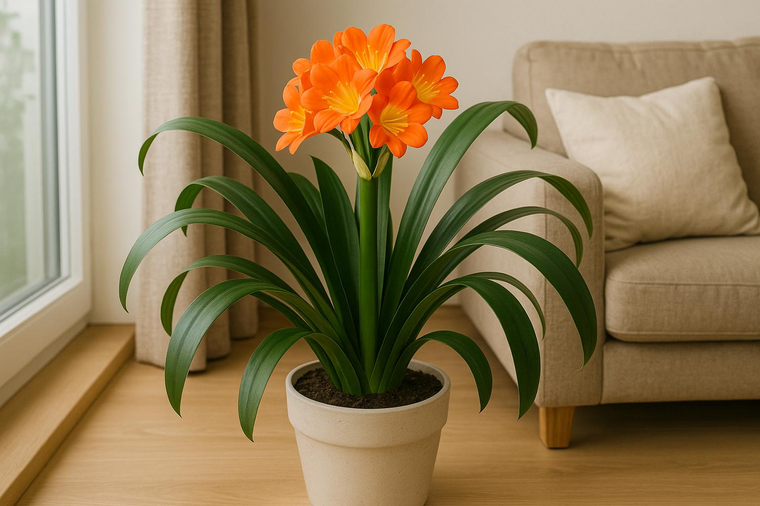 So bringst du die Clivia im Wohnzimmer zum Strahlen