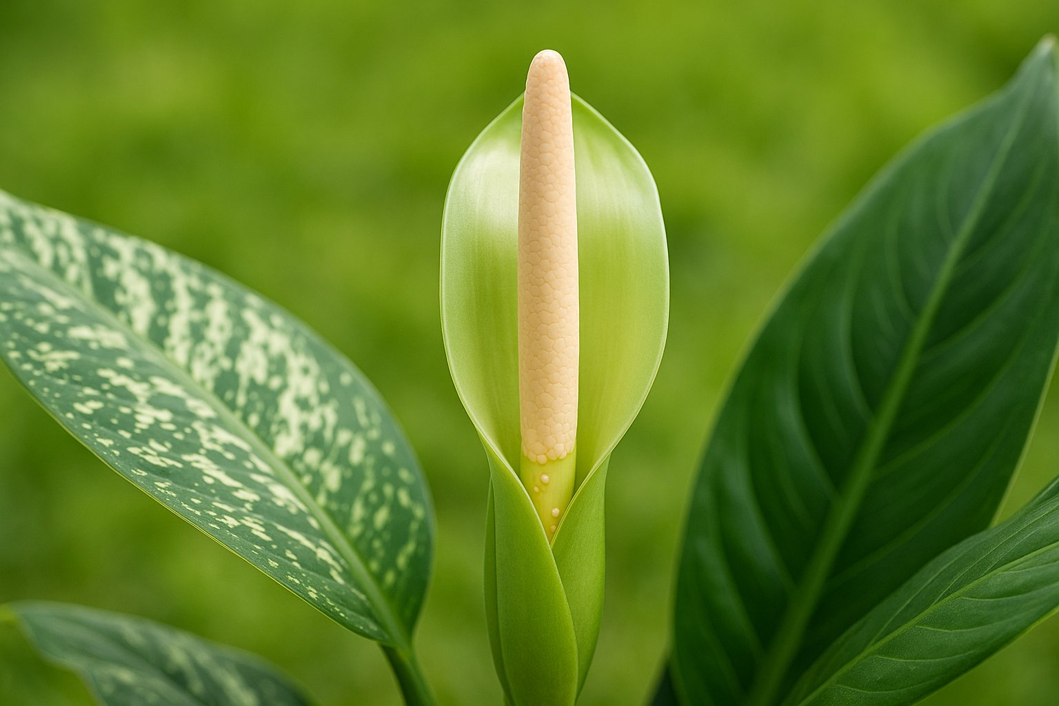Die Blüte der Dieffenbachia: Ein seltenes Highlight