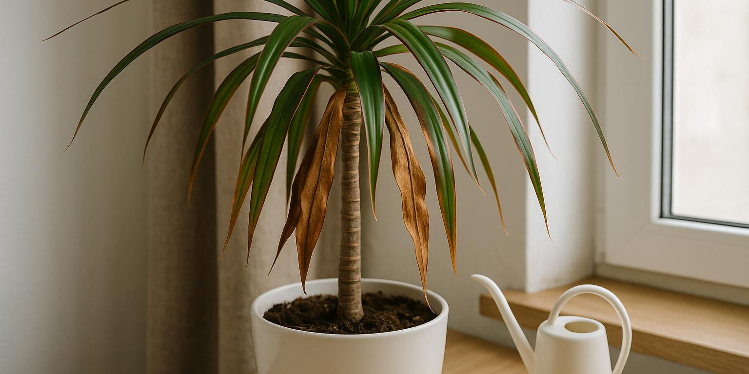 Drachenbaum mit braunen Blättern: Ursachen und Lösungen