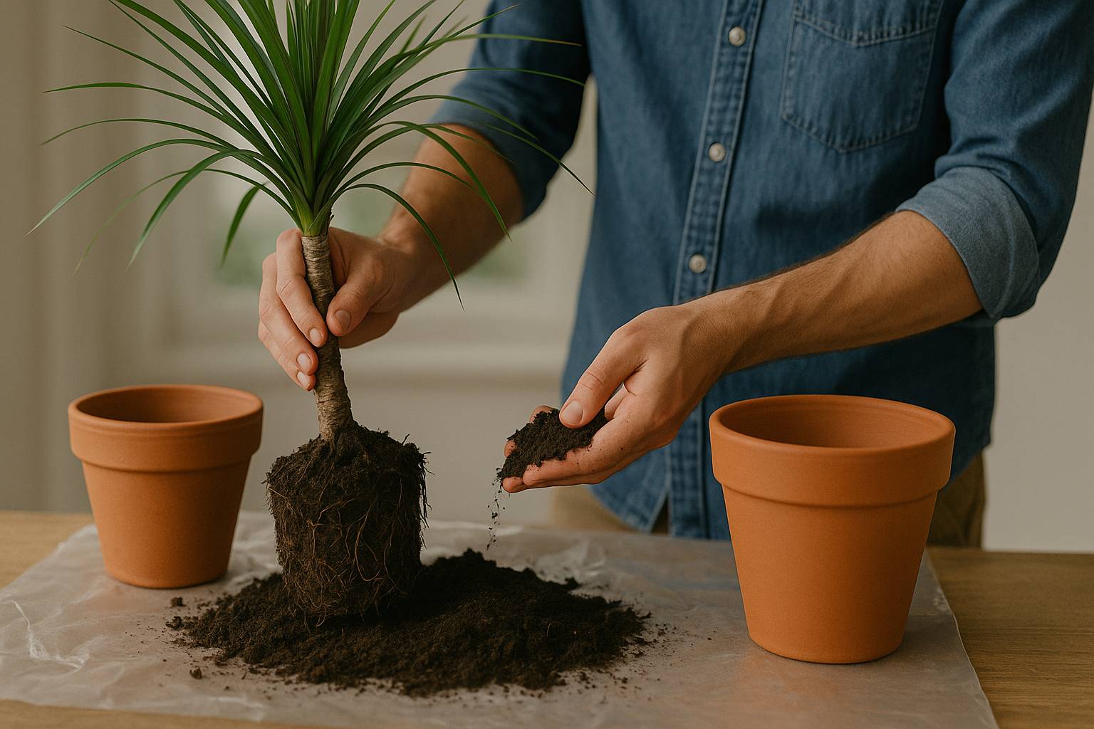Drachenbaum umtopfen: Dein Weg zu einem glücklichen Grün