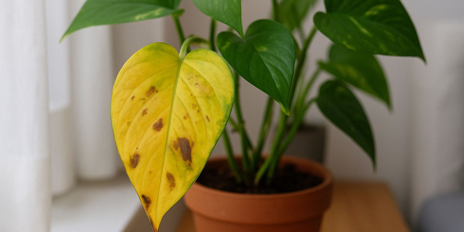 Efeutute mit Gelben Blättern und Braunen Flecken: Was tun?