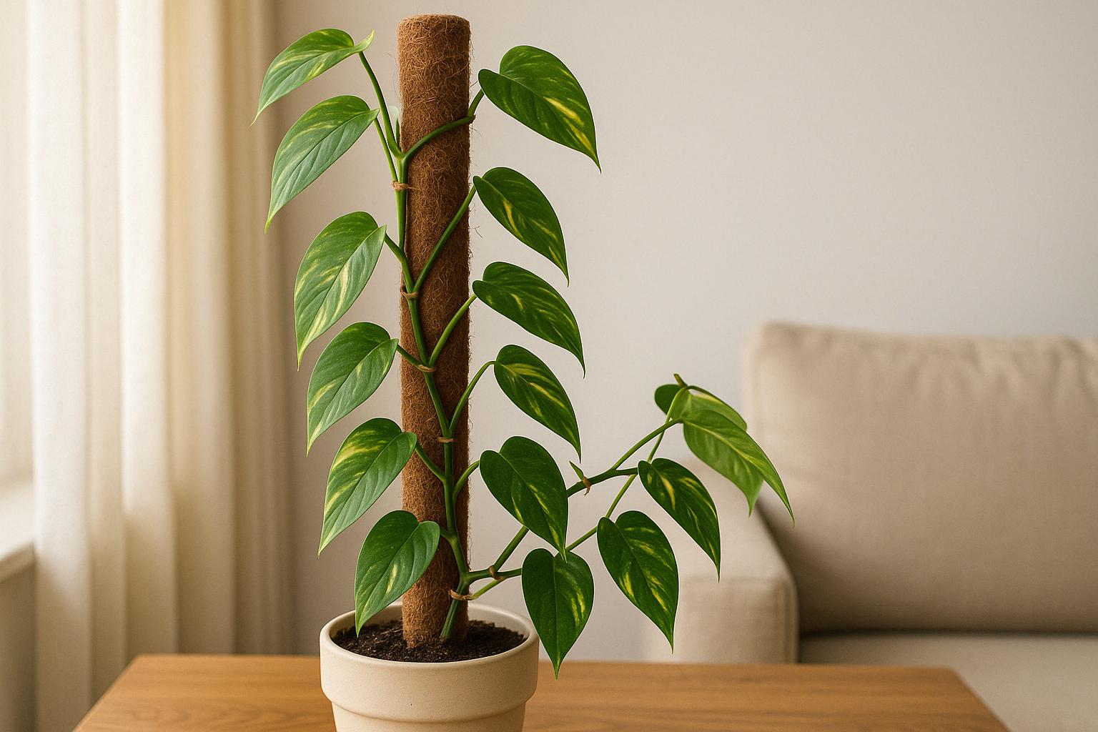 So unterstützt du deine Efeutute mit einer Rankhilfe