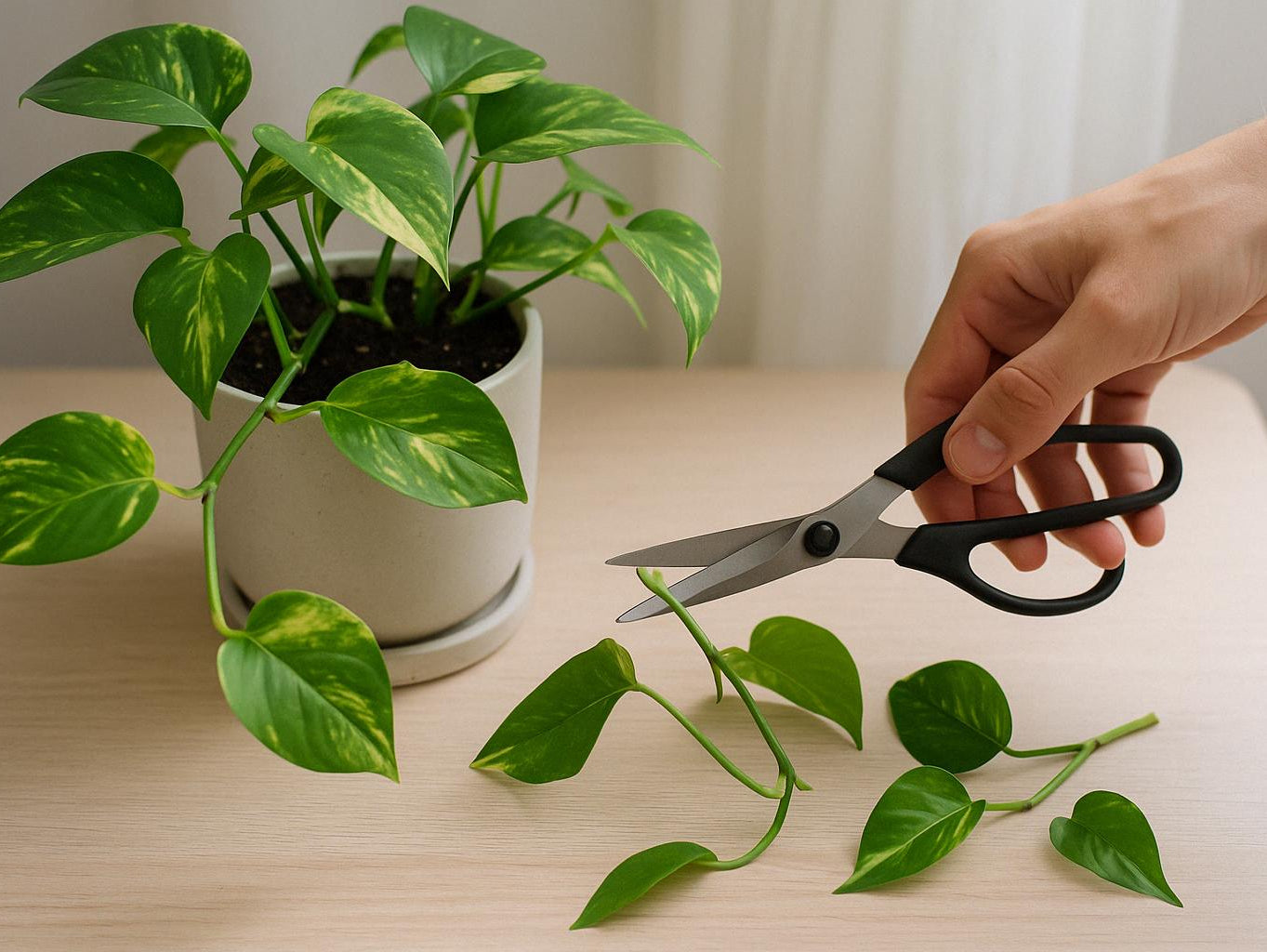 Efeutute schneiden: Dein Weg zu einer gesunden Zimmerpflanze