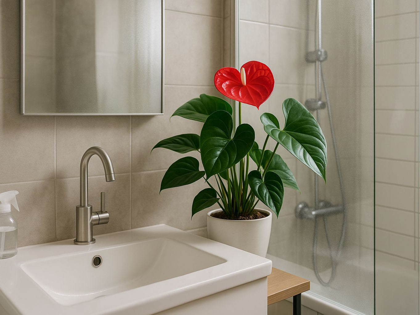 Deine Flamingoblume im Badezimmer: Tropisches Flair für dein Zuhause