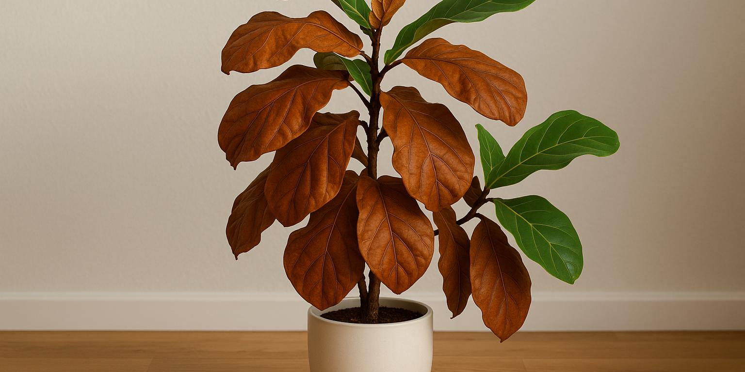 Geigenfeige mit braunen Blättern: Ursachen und Lösungen