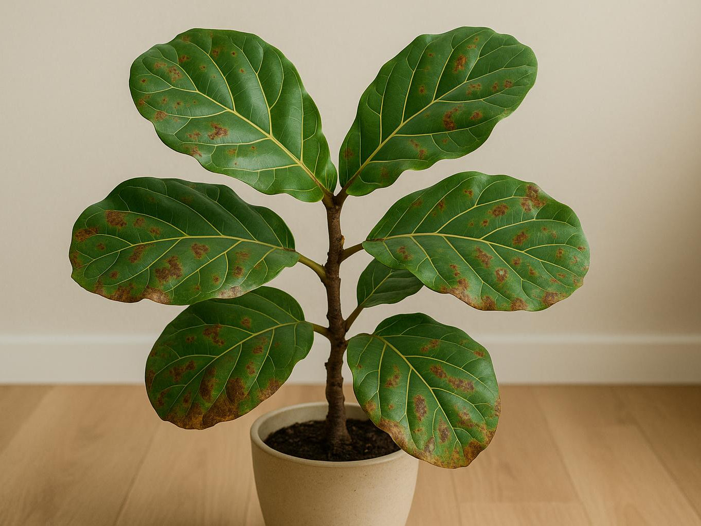 Braune Flecken an der Geigenfeige: Was tun?