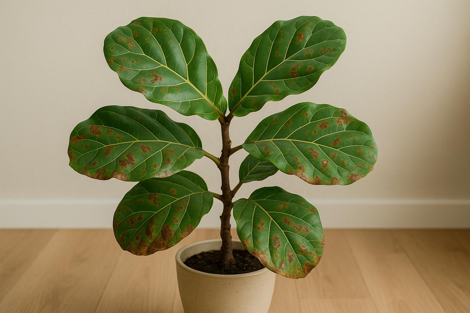 Braune Flecken an der Geigenfeige: Was tun?