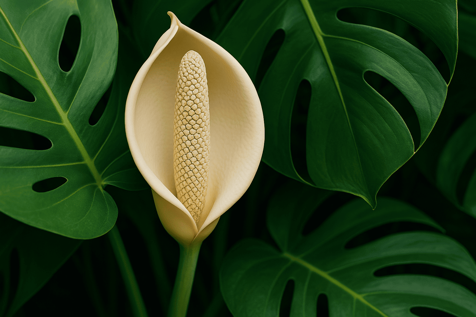 Monstera-Blüte: Wie du deine Pflanze zum Erblühen bringst