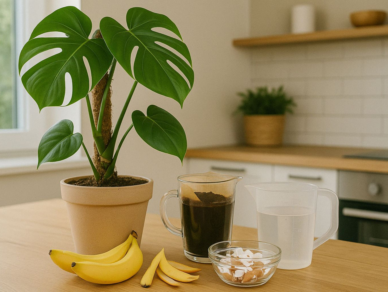 Monstera düngen mit Hausmitteln: Natürliche Pflege für dein Fensterblatt