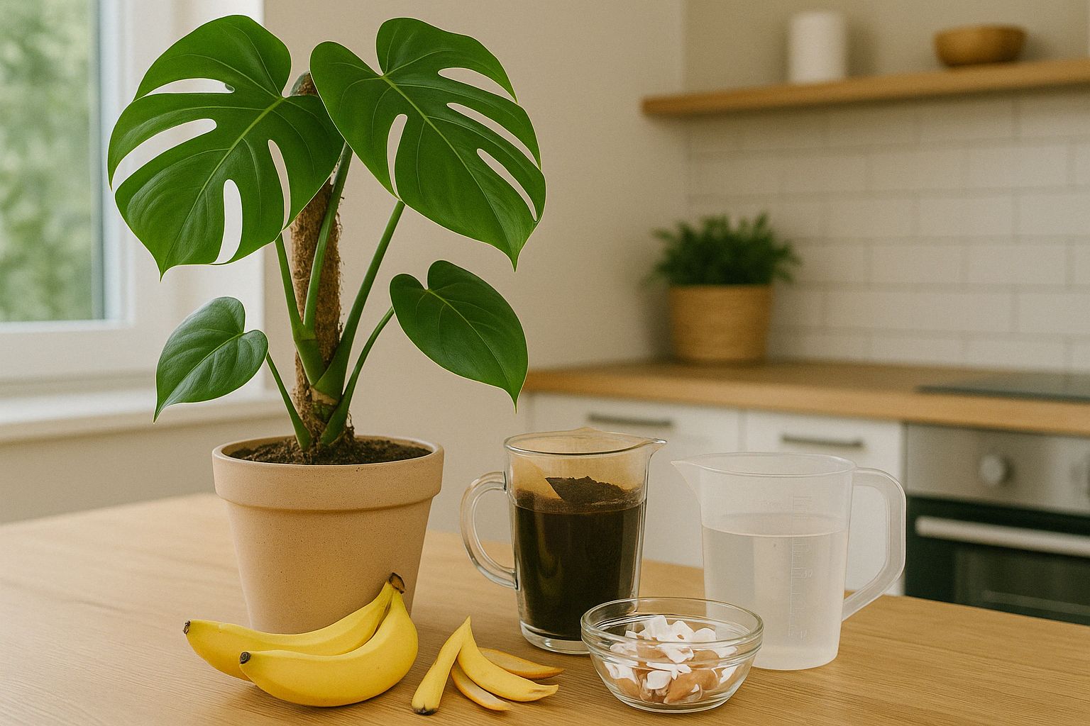 Monstera düngen mit Hausmitteln: Natürliche Pflege für dein Fensterblatt