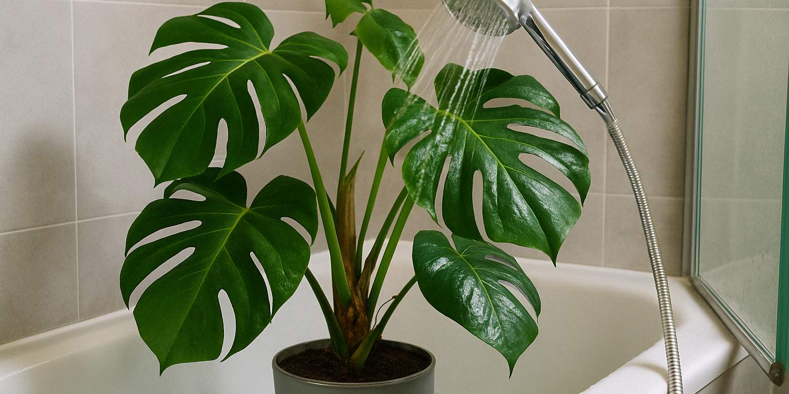 Monstera duschen: Dein Fensterblatt sauber und glücklich halten