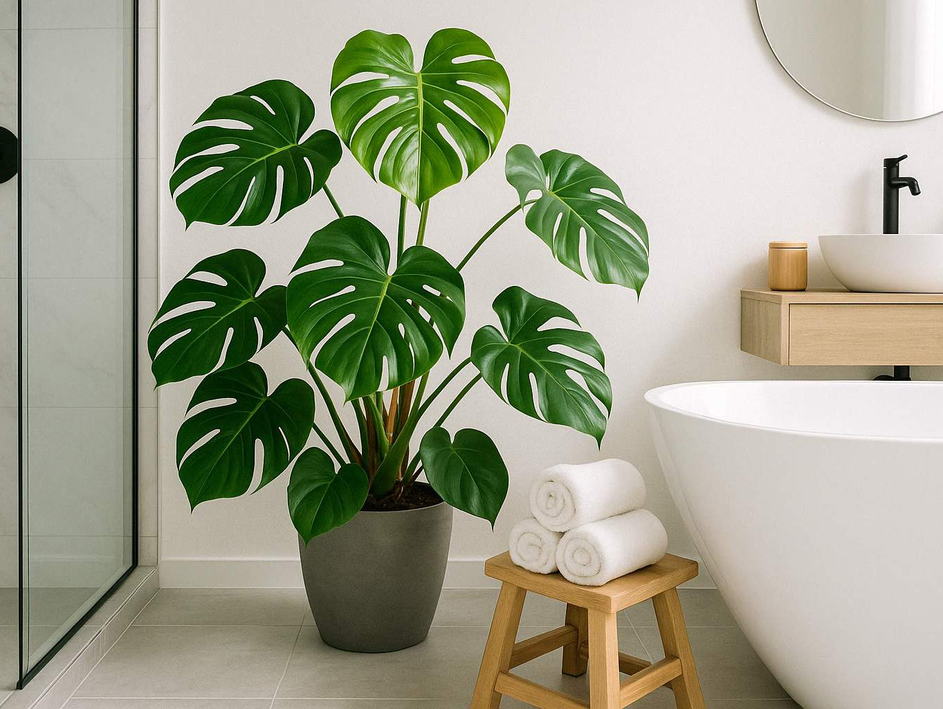 Monstera im Badezimmer: Dein tropisches Highlight