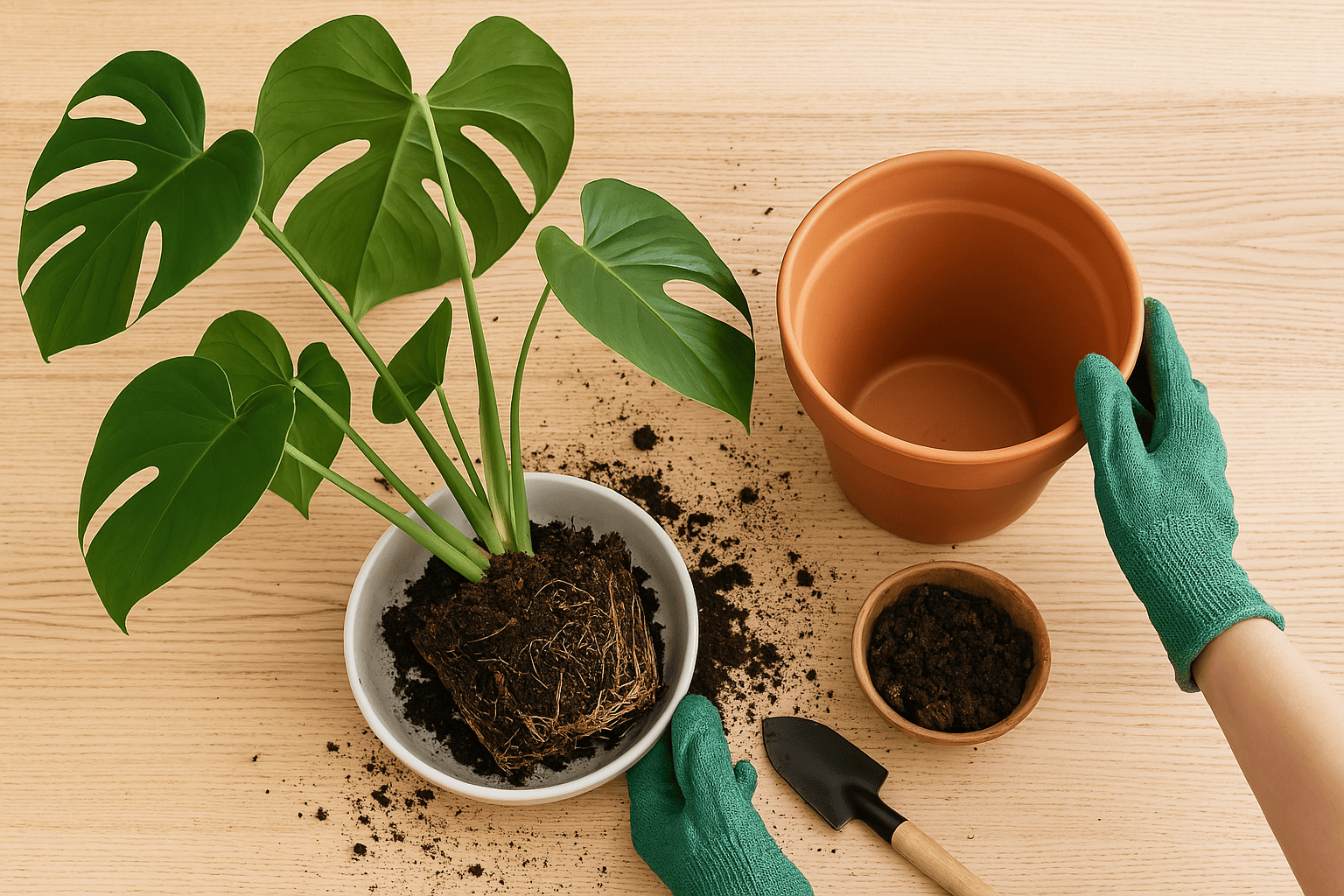 Monstera umtopfen leicht gemacht: Schritt-für-Schritt-Anleitung