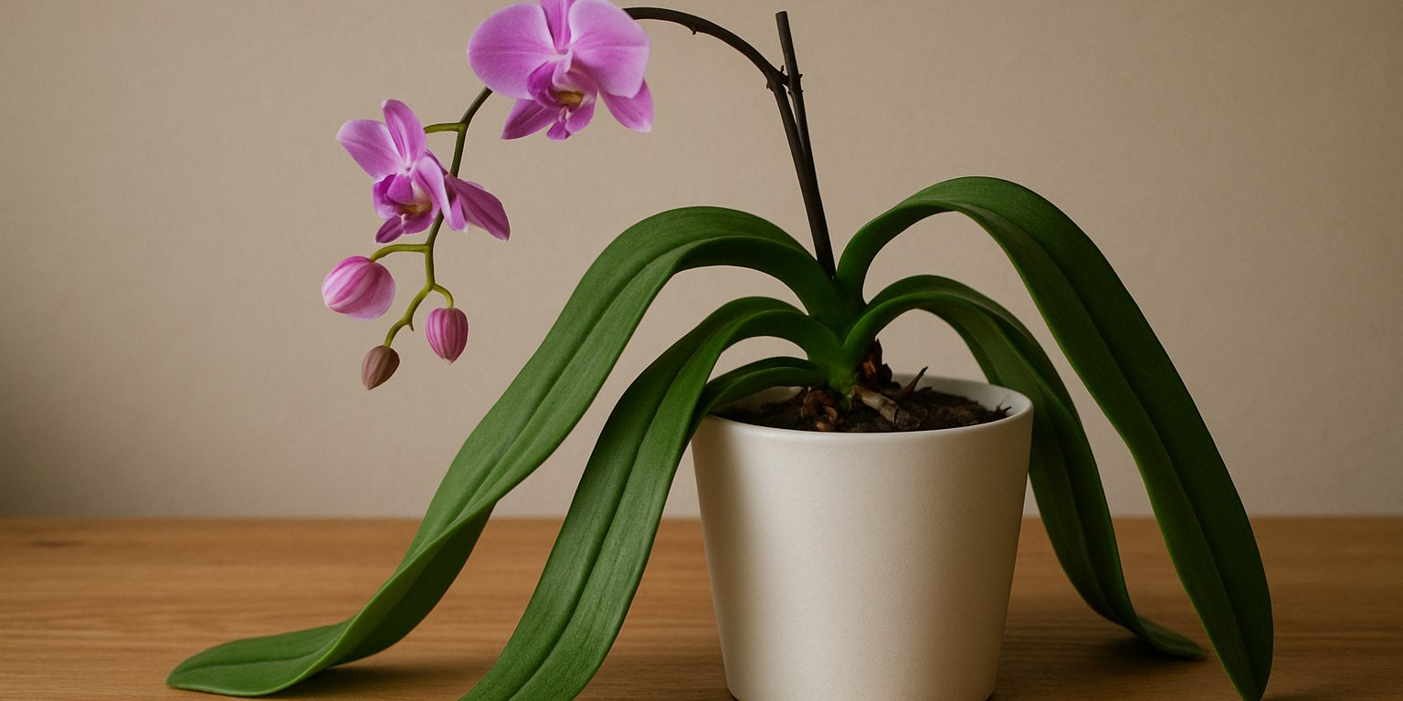 Warum hängen die Blätter deiner Orchidee schlaff herunter?