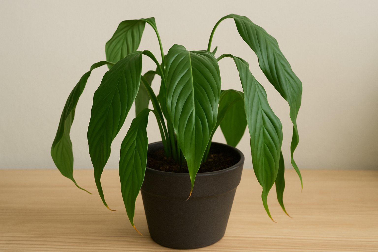 Wenn deine Pflanze trotz Wasser die Blätter hängen lässt