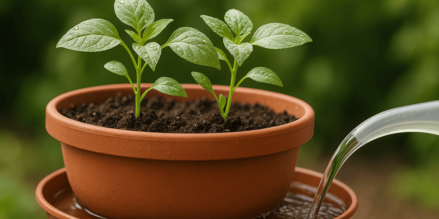 Pflanzen von unten gießen: Ein einfacher Trick für gesunde Grünlinge