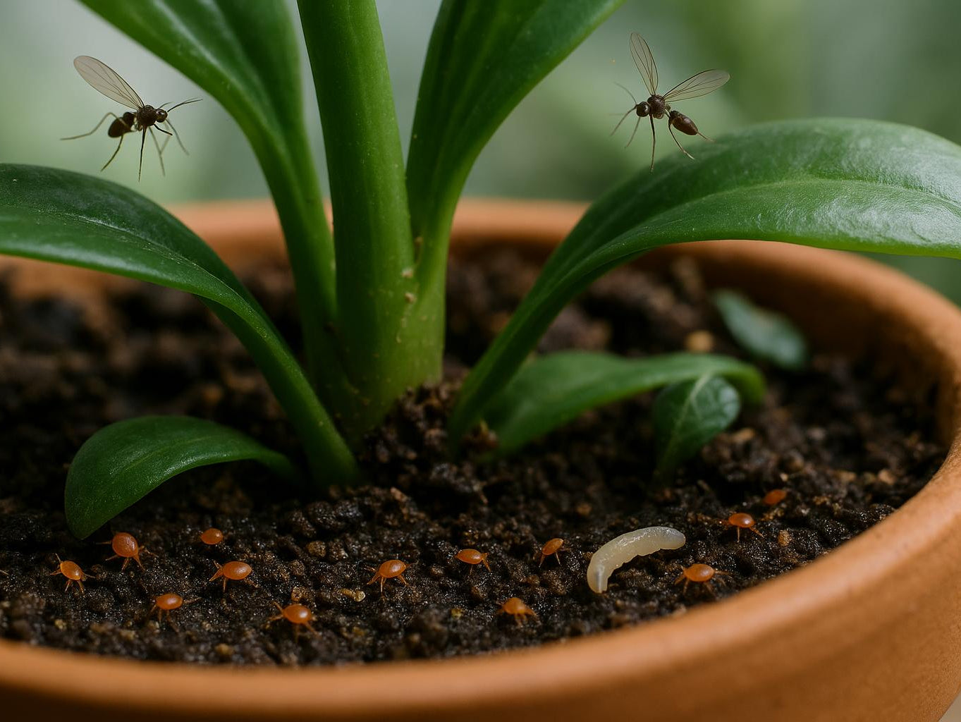 Raubmilben gegen Trauermücken: Biologische Schädlingsbekämpfung