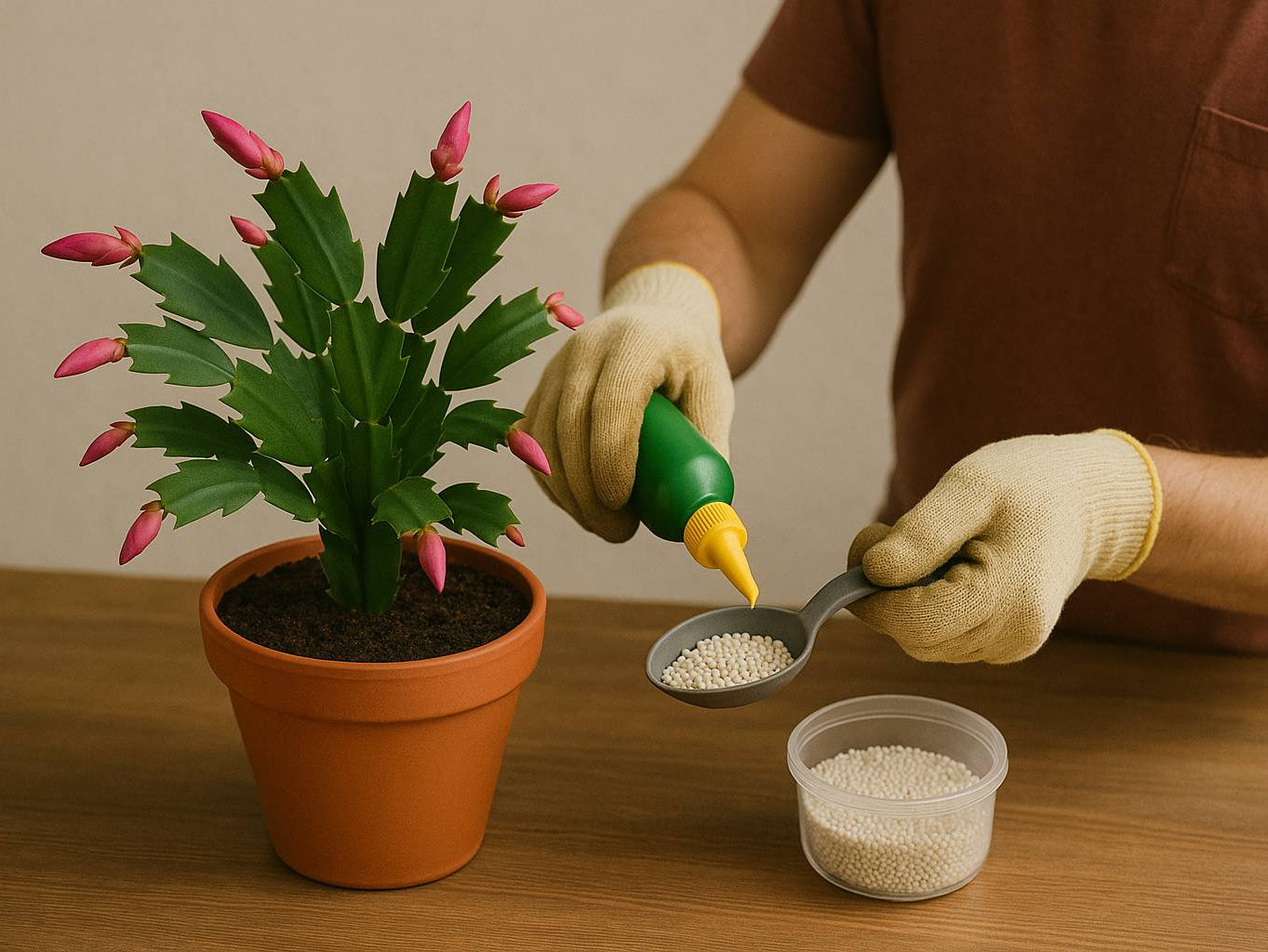 So düngst du deinen Weihnachtskaktus für eine üppige Blüte