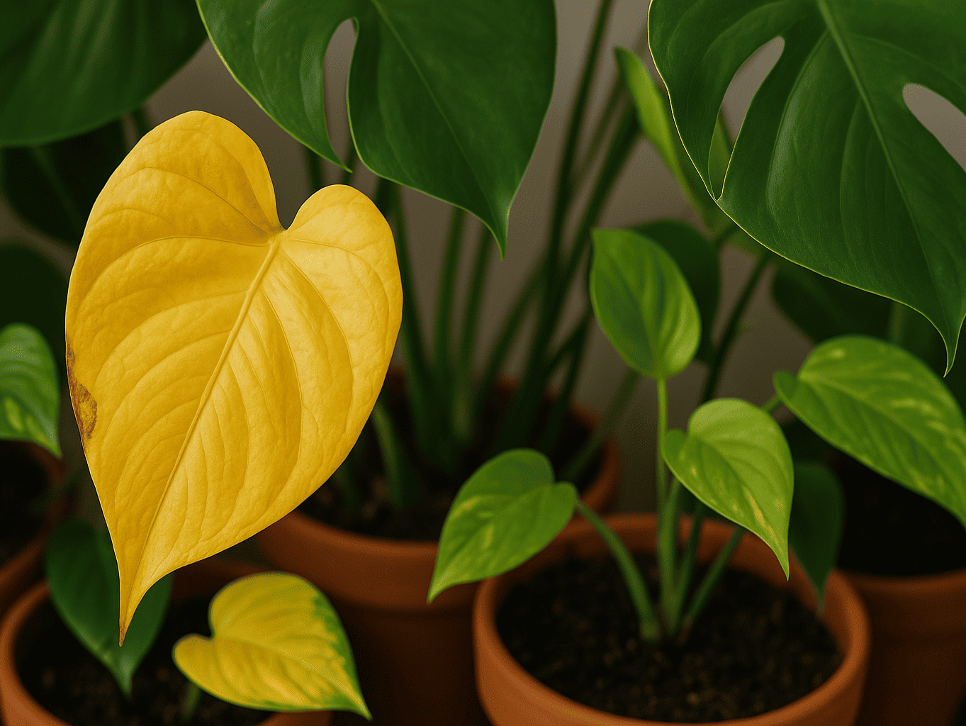Zimmerpflanzen bekommen gelbe Blättern: Was steckt dahinter?