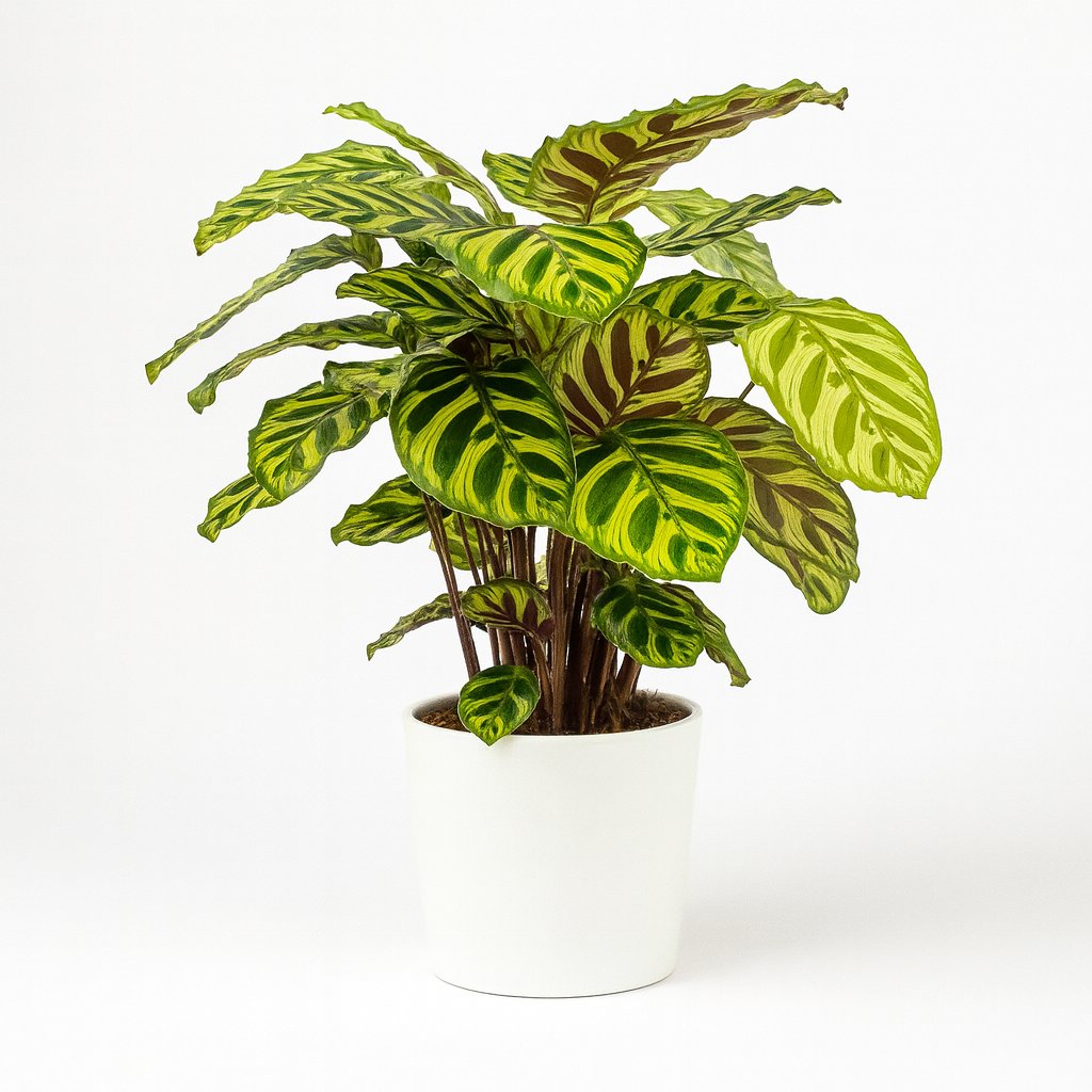 Calathea Makoyana - 55cm in einem modernen Studio mit modernem Topf