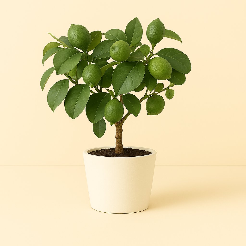 Citrus Lemon mit Stamm - 35cm in einem modernen Studio mit modernem Topf