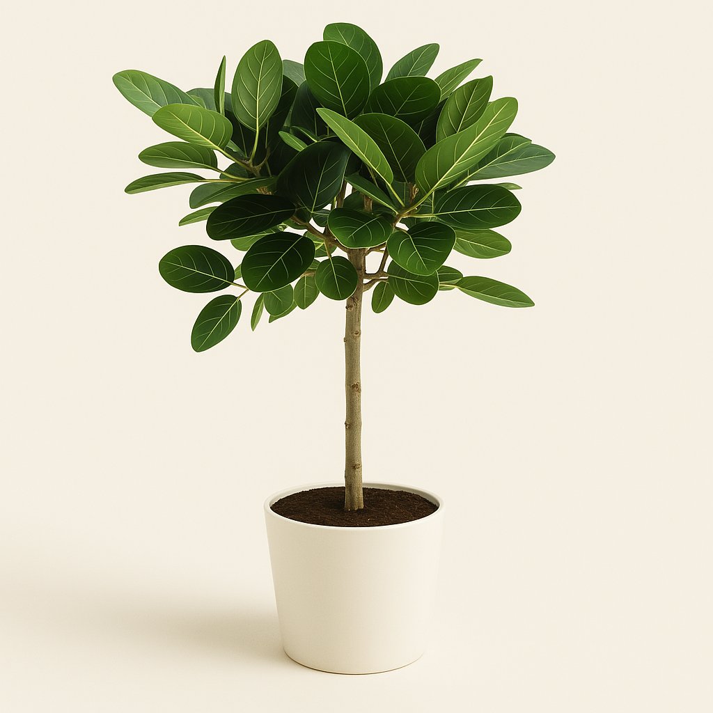 Ficus Benghalensis Petite Audrey - 75cm in einem modernen Studio mit modernem Topf