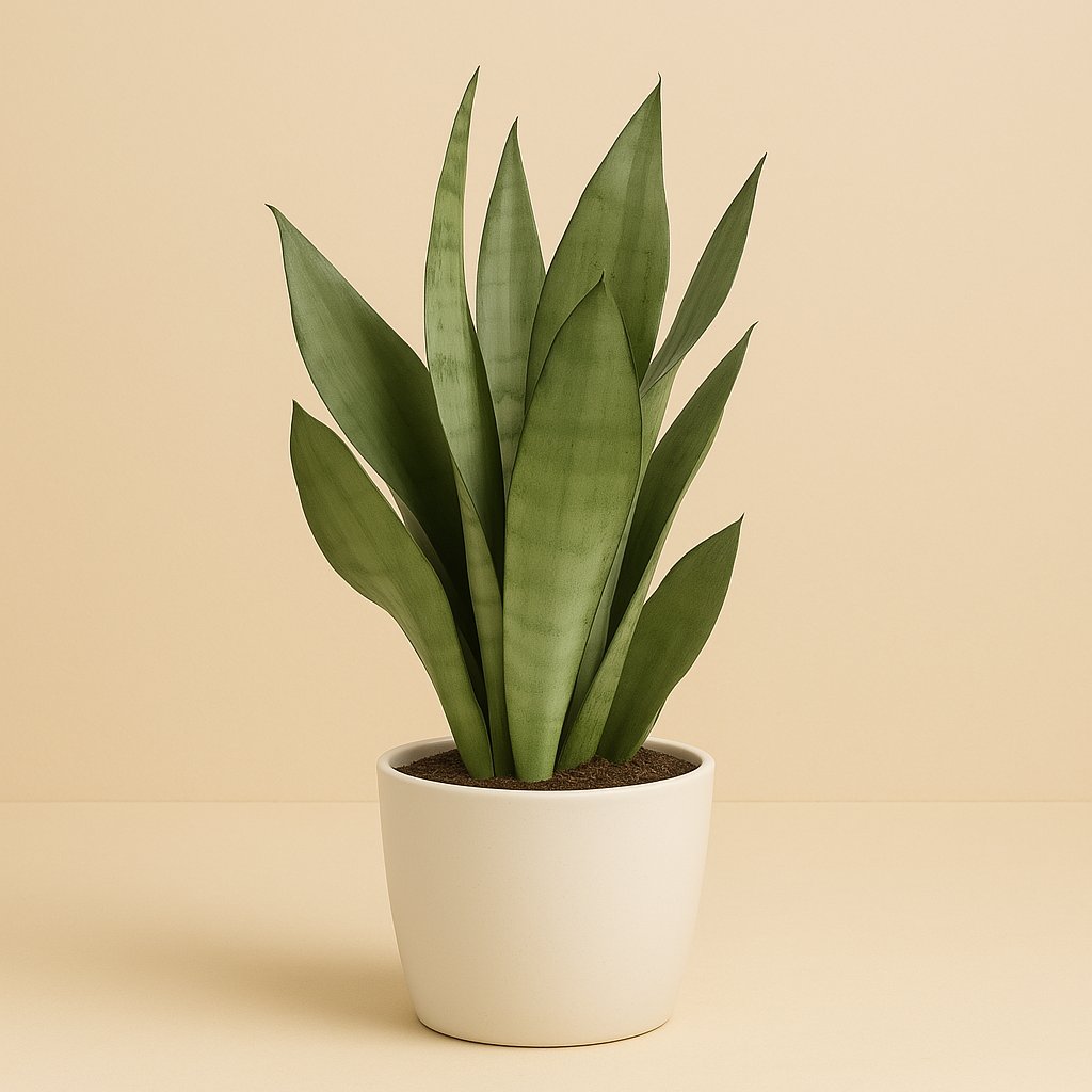 Sansevieria Moonshine - 60cm in einem modernen Studio mit modernem Topf