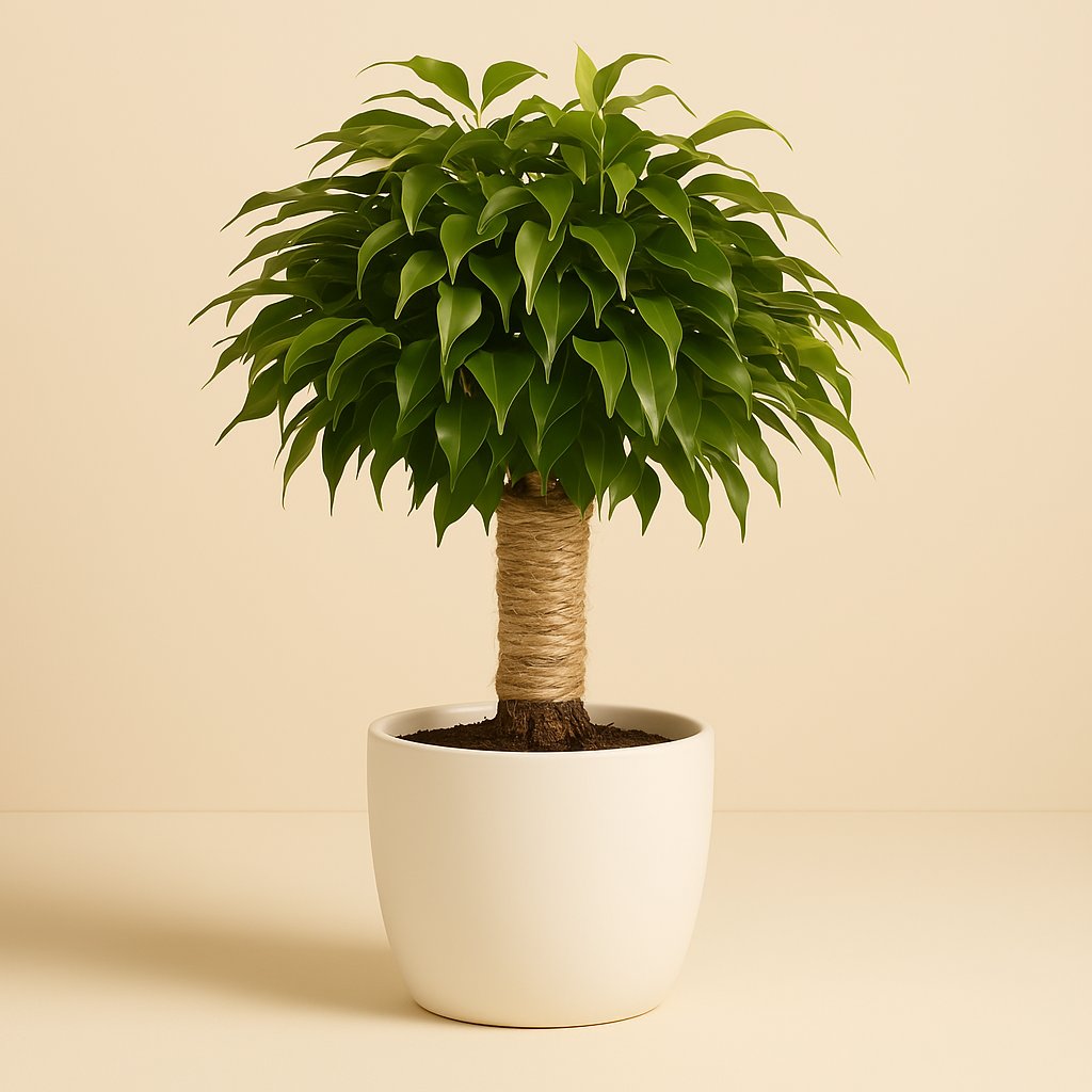 Ficus Green Kinky - 30cm in einem modernen Studio mit modernem Topf