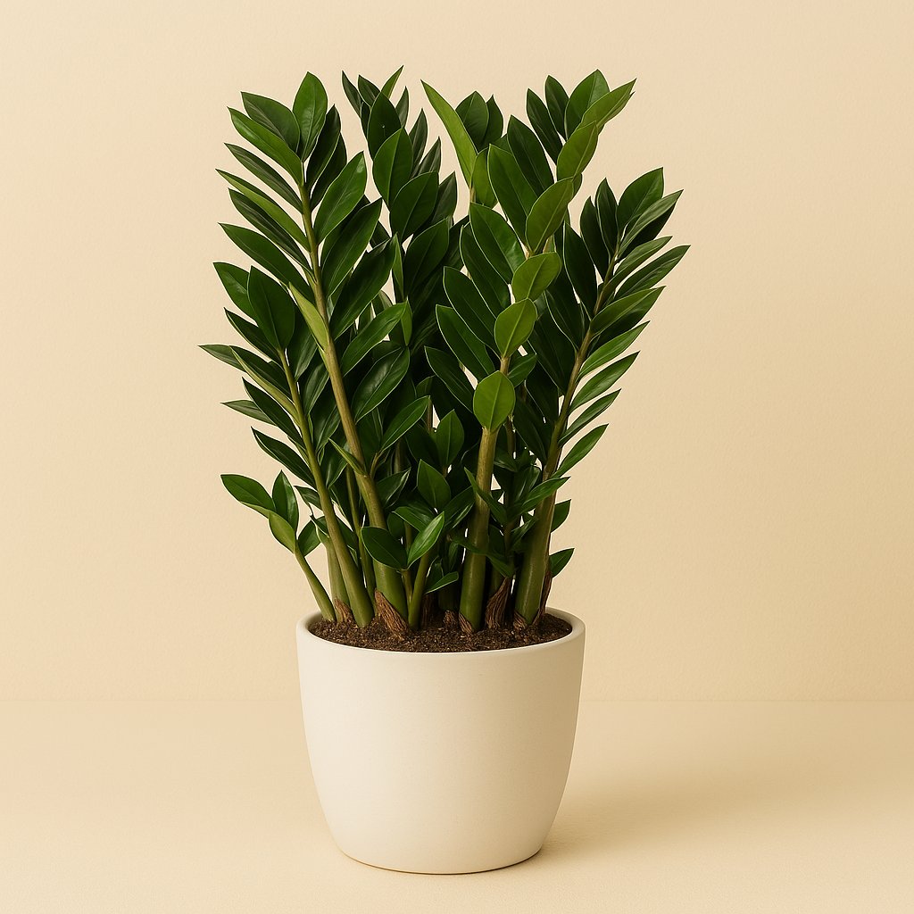 Zamioculcas Zamiifolia - 110cm in einem modernen Studio mit modernem Topf