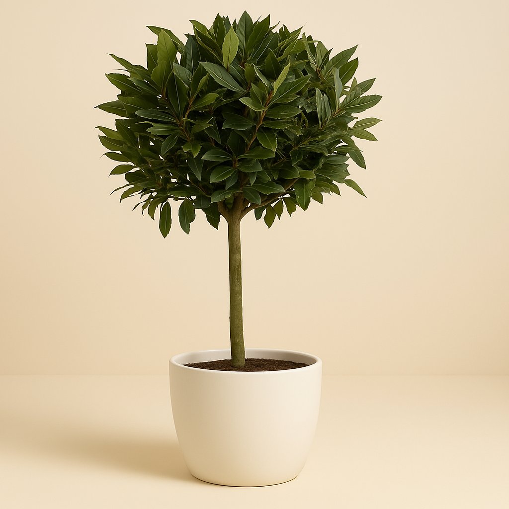 Laurus Nobilis - 130cm in einem modernen Studio mit modernem Topf