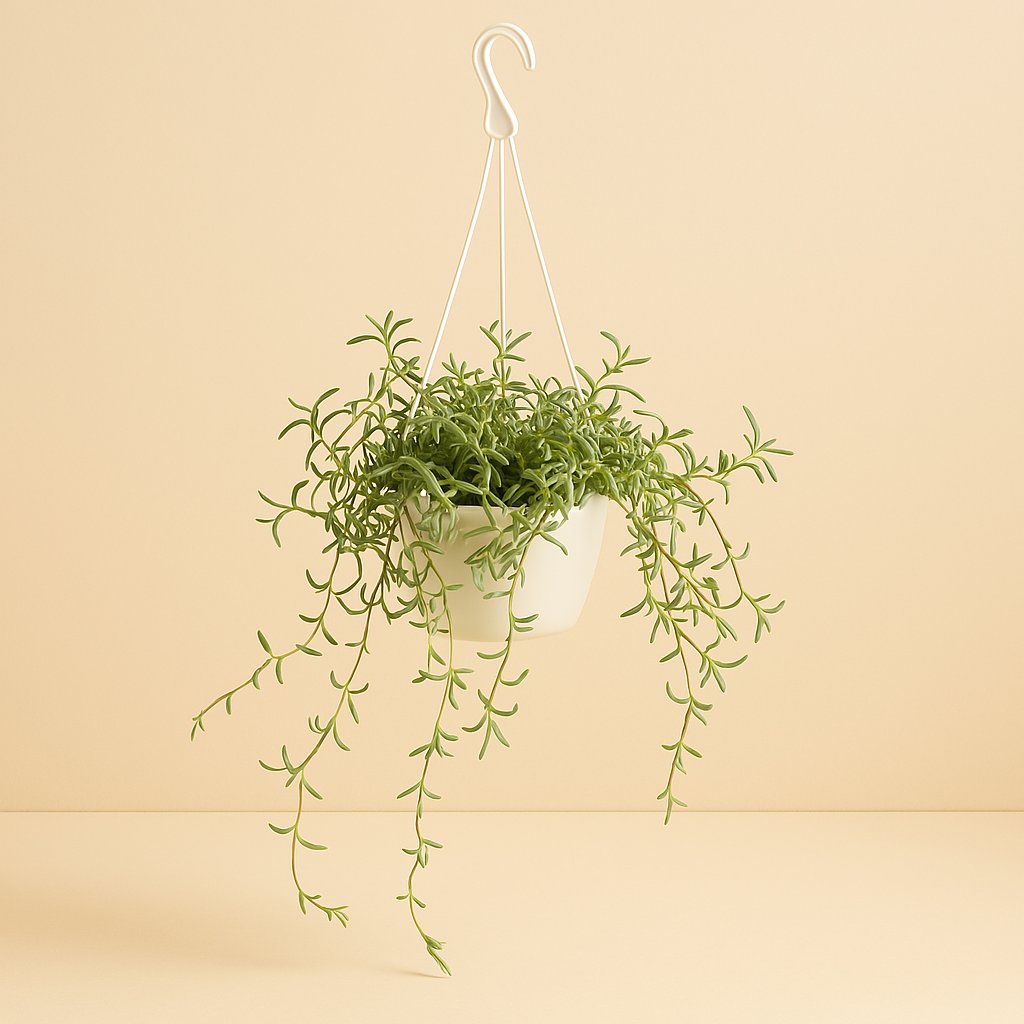 Senecio Twinkle Littele Star - 15cm in einem modernen Studio mit modernem Topf