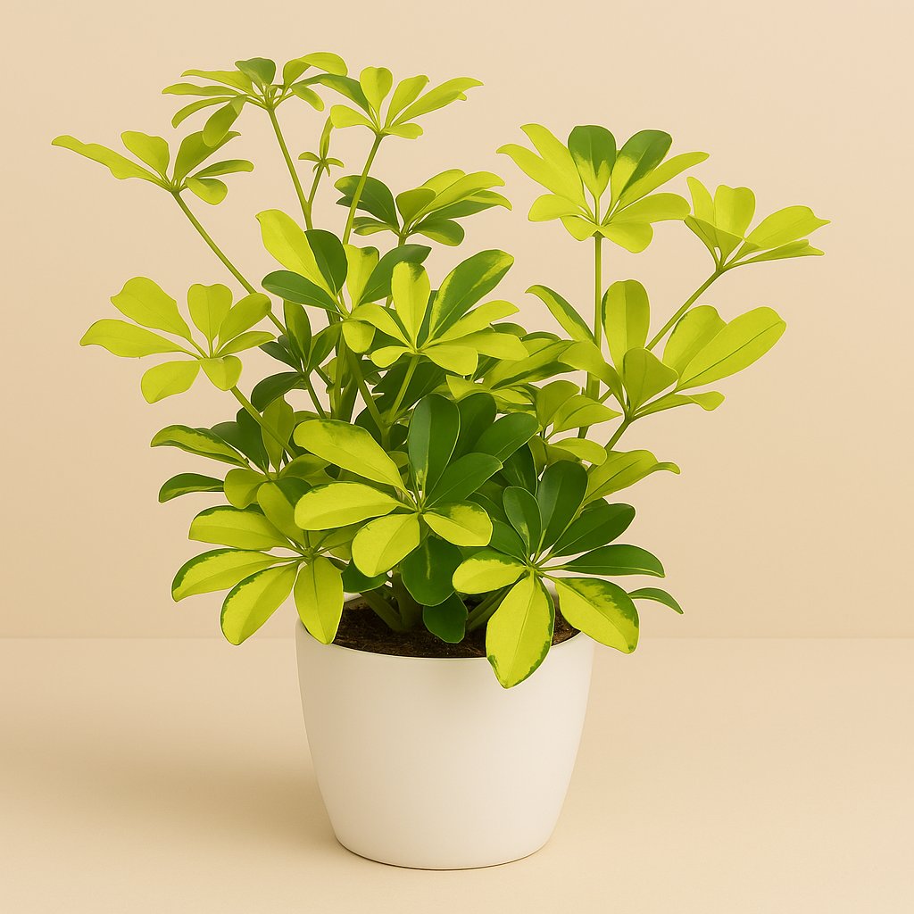 Schefflera Melanie - 35cm in einem modernen Studio mit modernem Topf