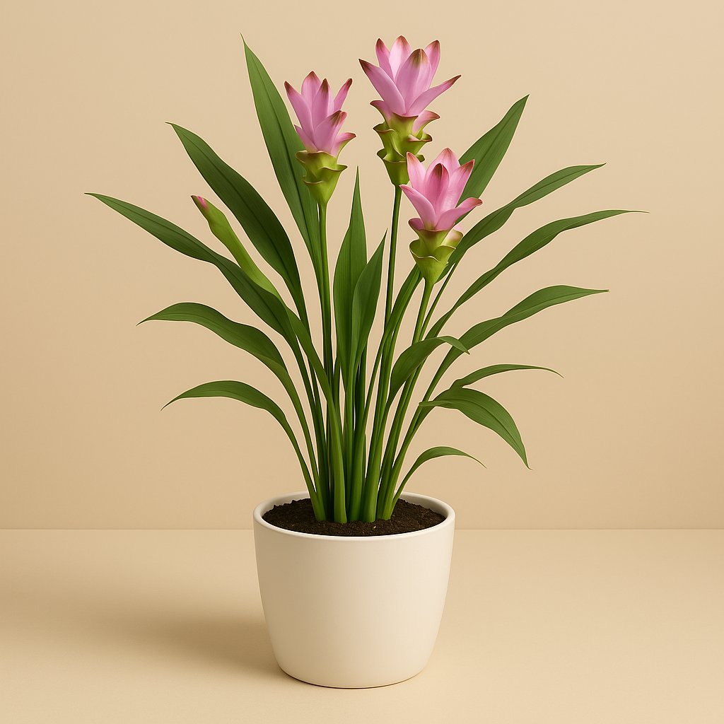 Curcuma Siam Sweet - 60cm in einem modernen Studio mit modernem Topf