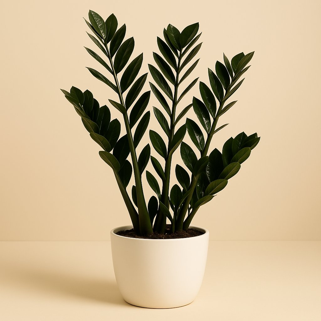 Zamioculcas Zamiifolia - 65cm in einem modernen Studio mit modernem Topf