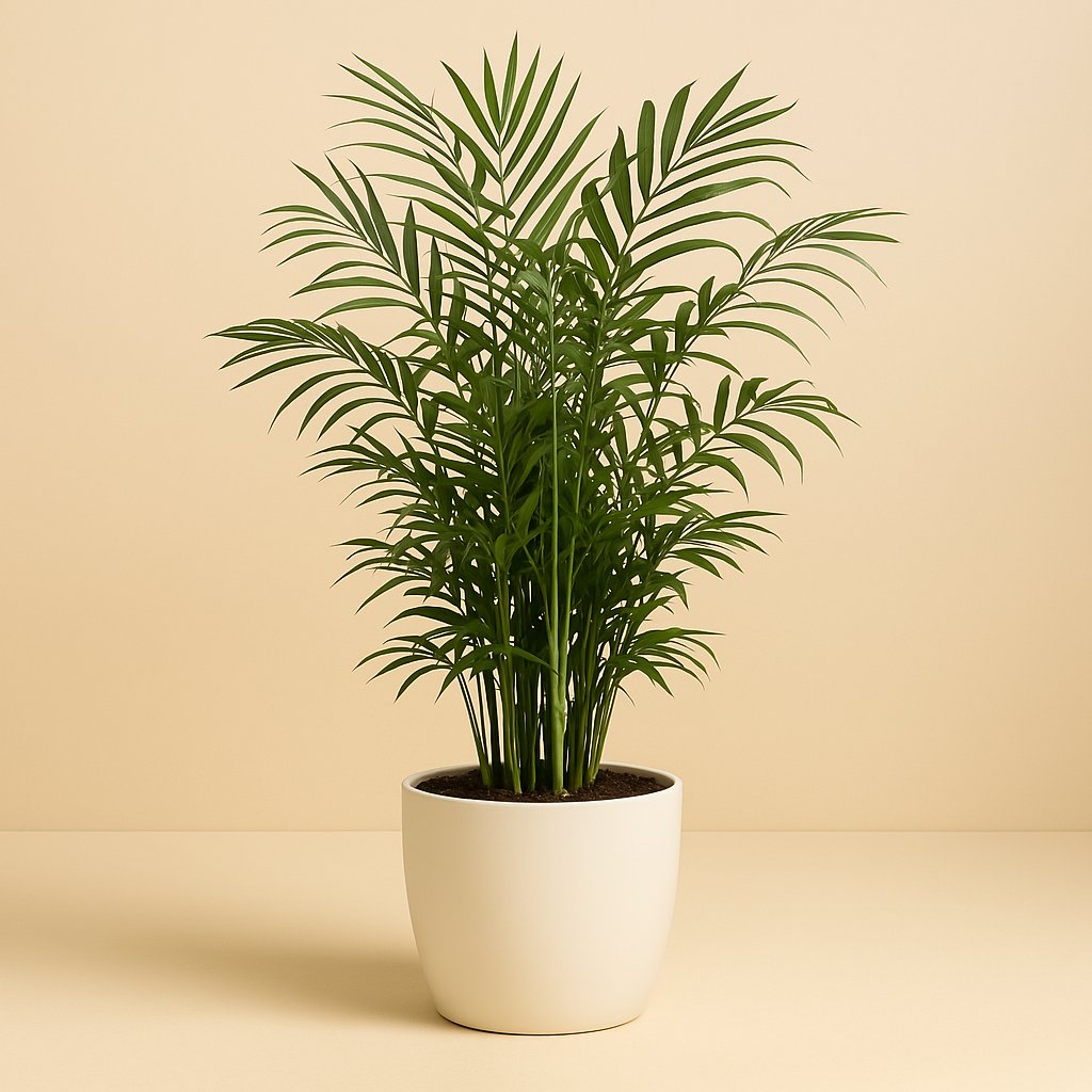 Chamaedorea Seifrizii - 140cm in einem modernen Studio mit modernem Topf