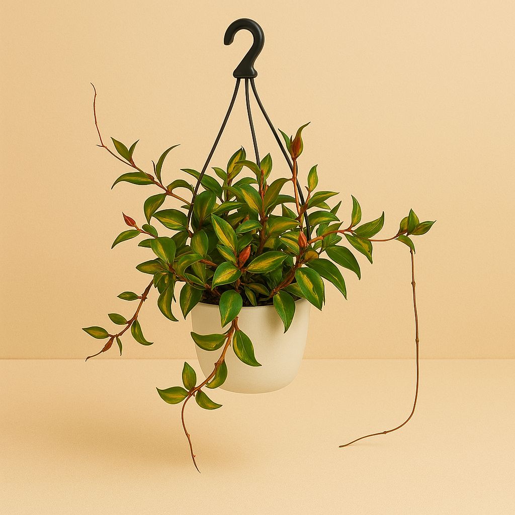 Hoya Carnosa Tricolor - 20cm in einem modernen Studio mit modernem Topf