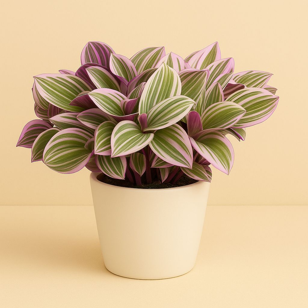 Tradescantia Nanouk - 25cm in einem modernen Studio mit modernem Topf